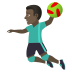 🤾🏿‍♂️ man playing handball: dark skin tone display on JoyPixels